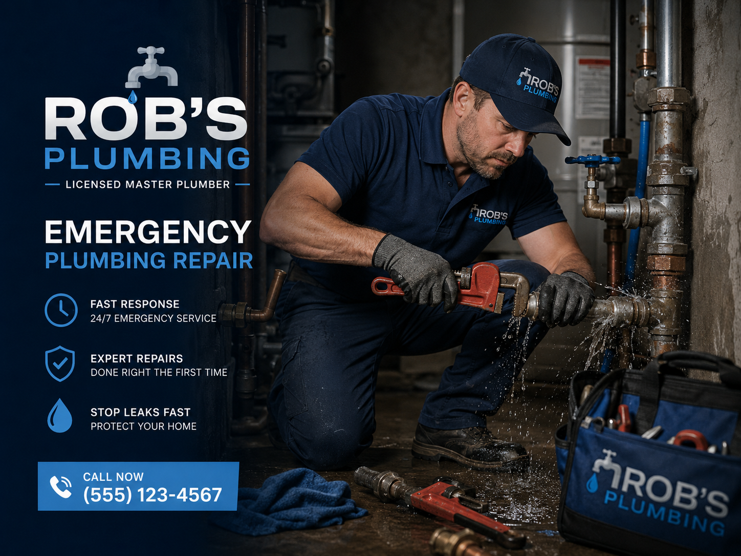 Plumbing job in progress